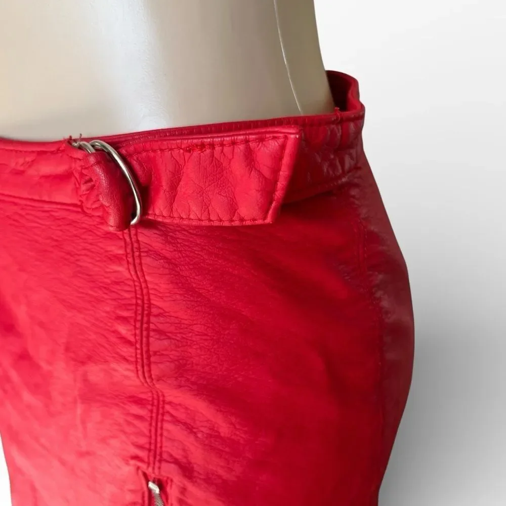 FREE PEOPLE vegan Leather Midnight Magic Skirt